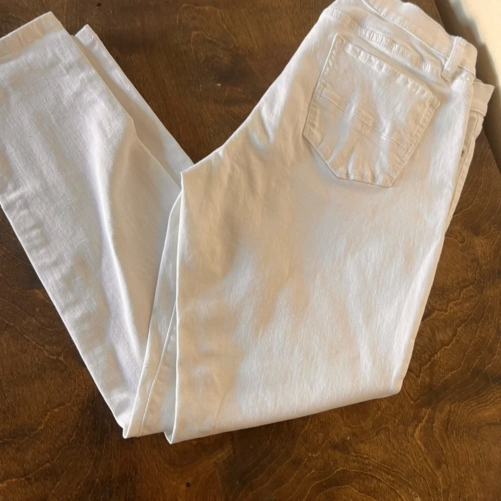 Soho Taper Ankle White Jeans Front And Back Pockets High Waisted Women's Size 12 - Picture 7 of 7